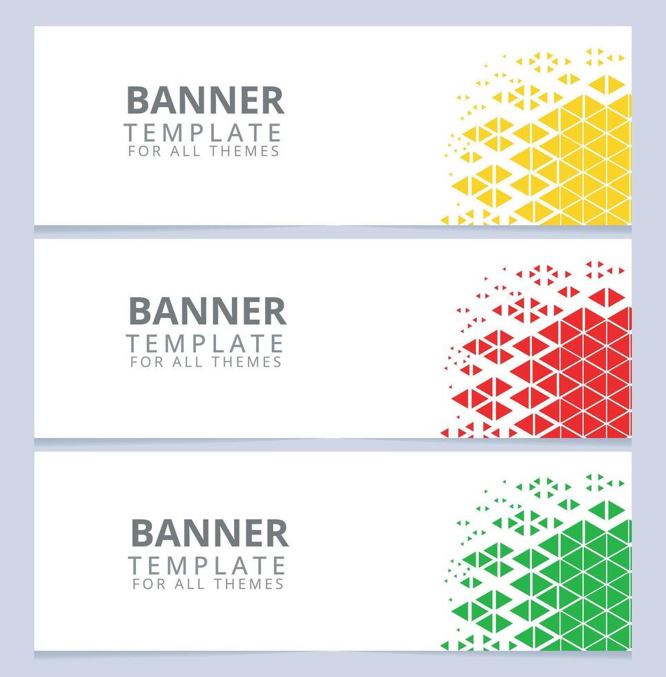 Abstract geometric web banner design template vector