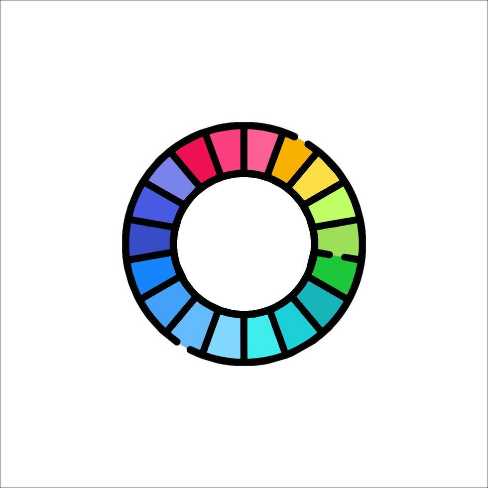 Color wheel icon vector