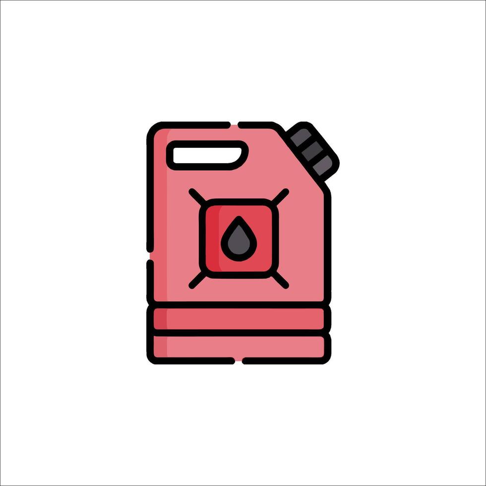 A red can of gasoline icon on a white background vector