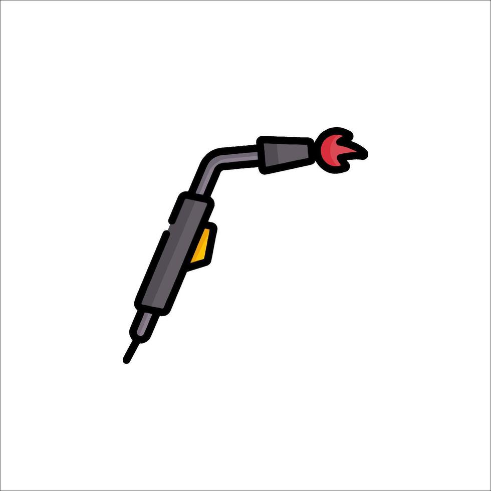 A black and red welding torch icon on a white background vector