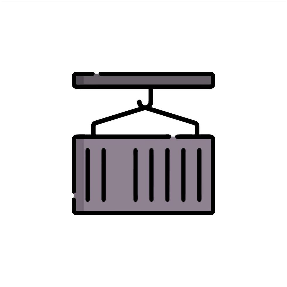 A black and white illustration of a box on a shelf vector