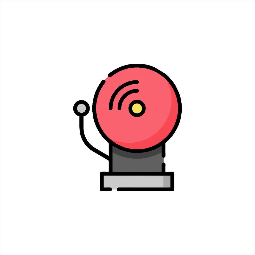 A red and black radio on a white background vector