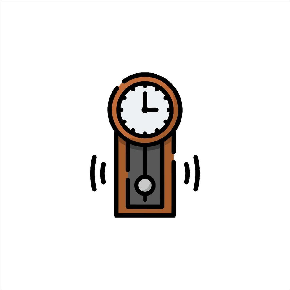 A clock icon with a white background vector