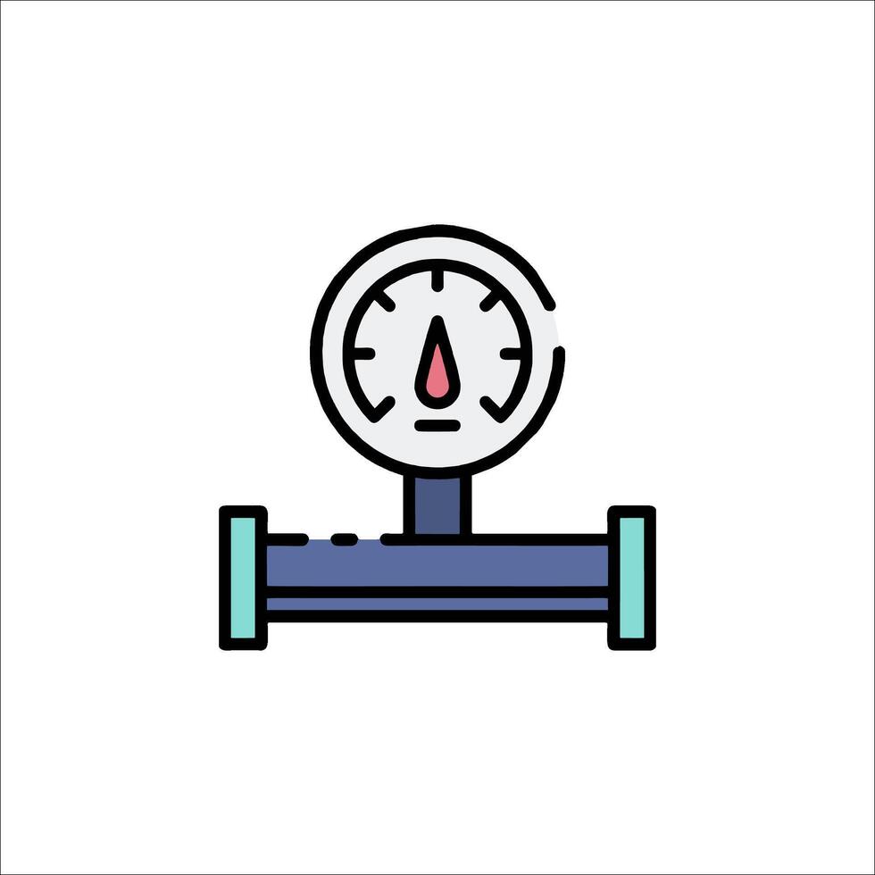 A meter with a gauge on it vector