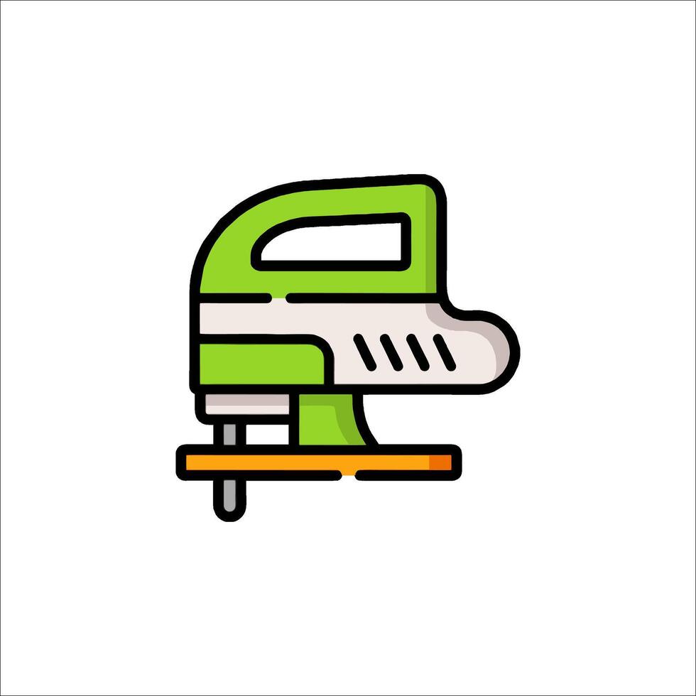 A green and white electric drill icon vector
