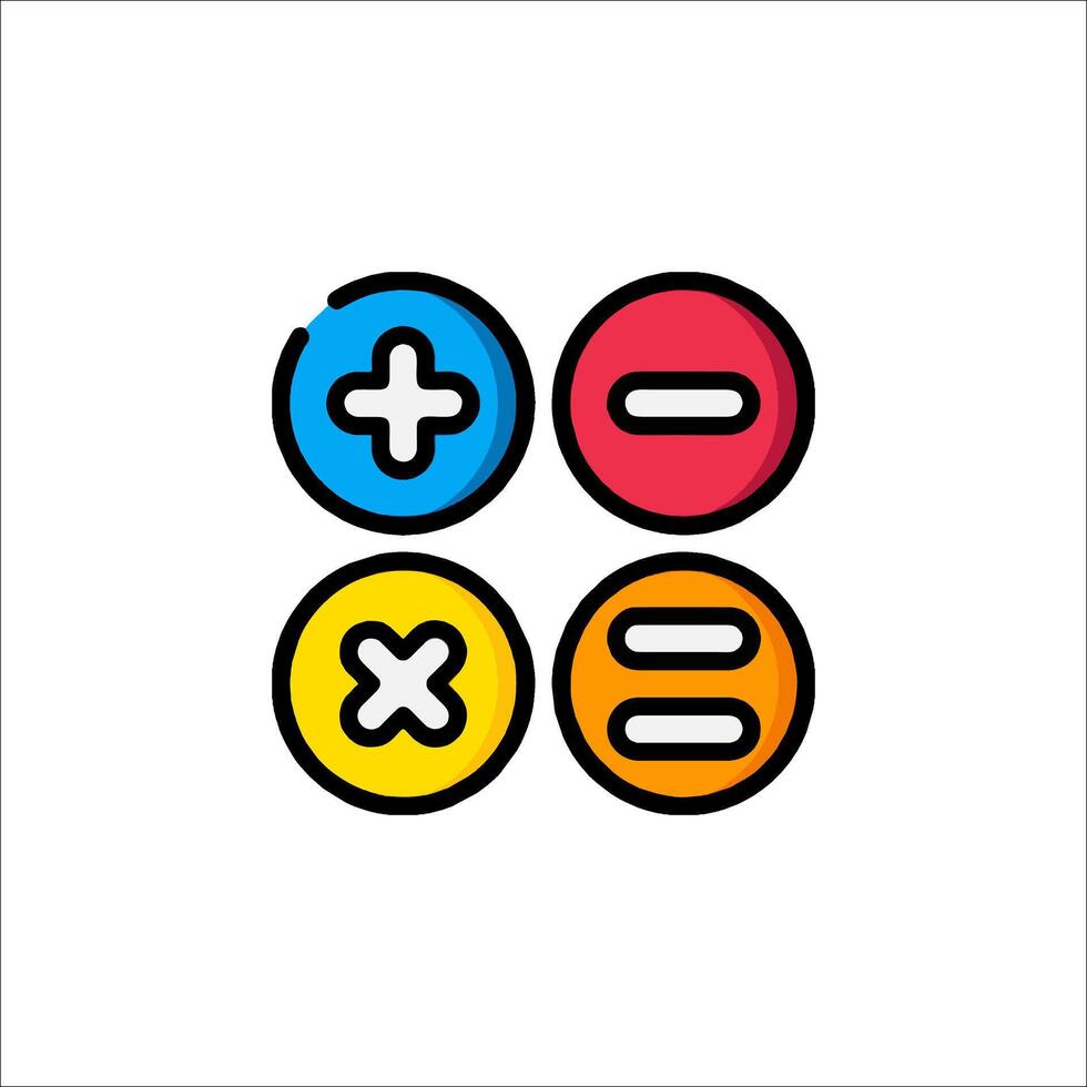 Math calculator icon illustration vector