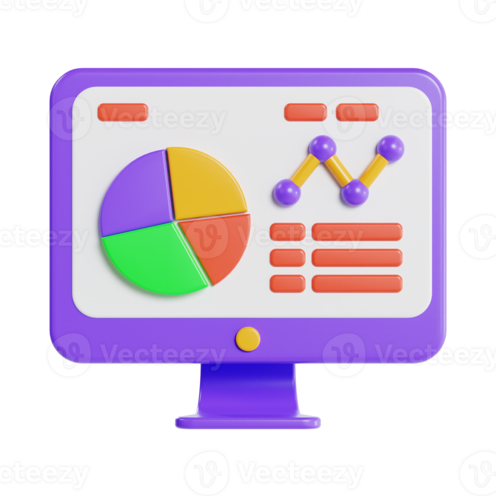 Colorful 3D Business Analytics Icon, Data and Stats png