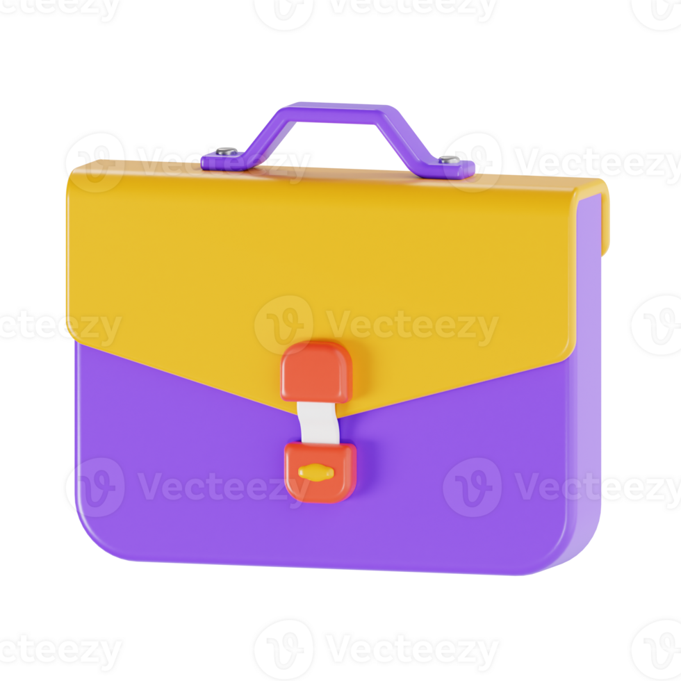 3D Business Briefcase Icon, Office and Work Tool png