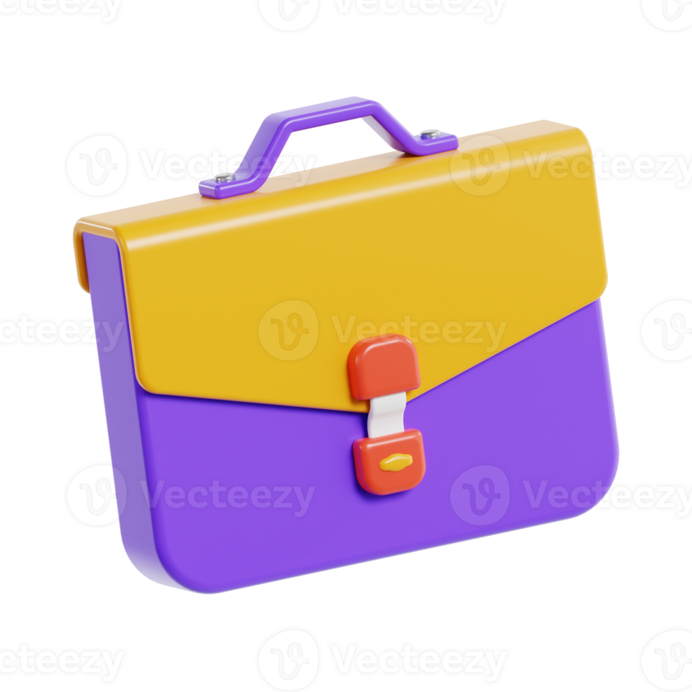 3D Executive Bag Icon, Work and Office Concept png