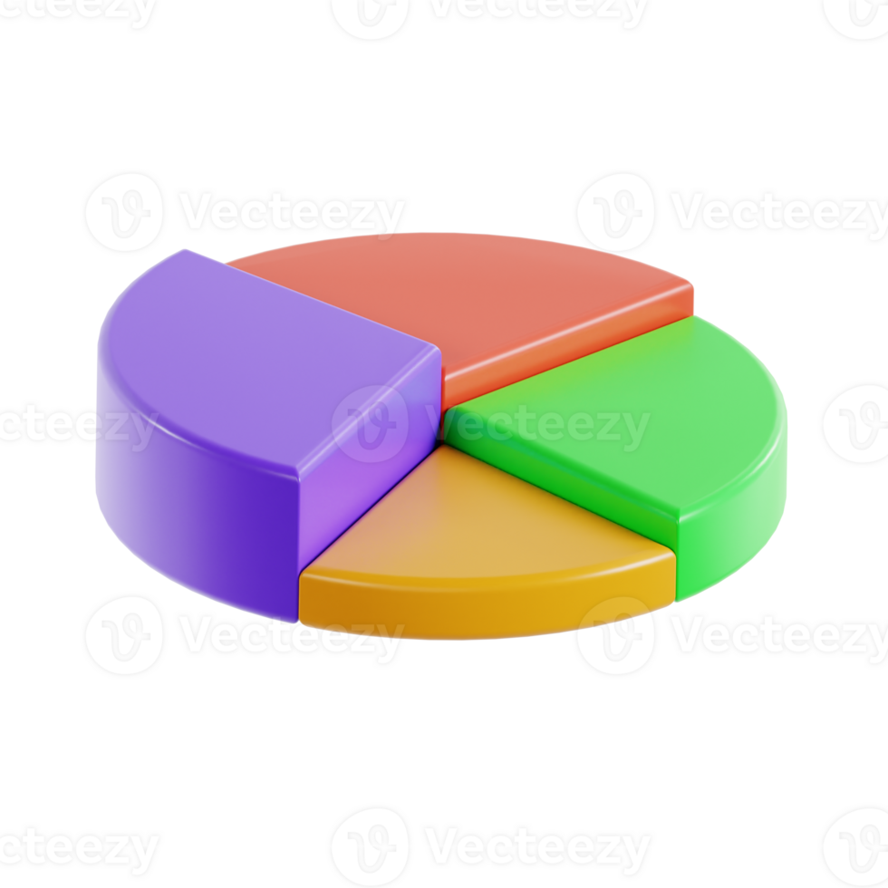 3D Pie Chart Icon, Business Analytics and Statistics png