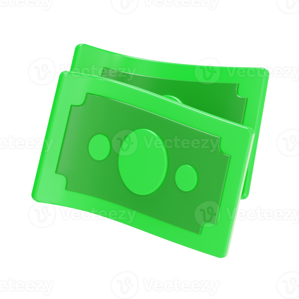 Stack of Money 3D Icon, Wealth and Payment png