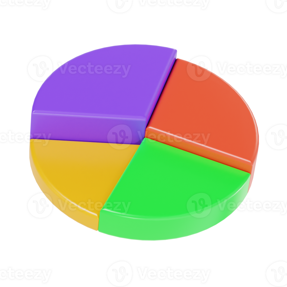 3D Data Visualization Icon, Graph and Business Report png