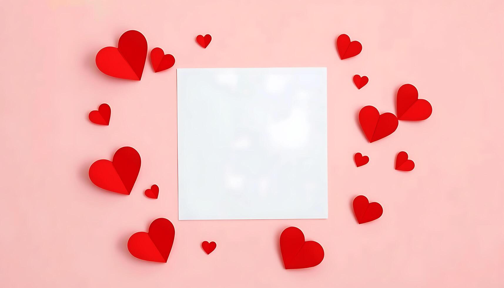 Red nicer hearts and blank art page free image photo