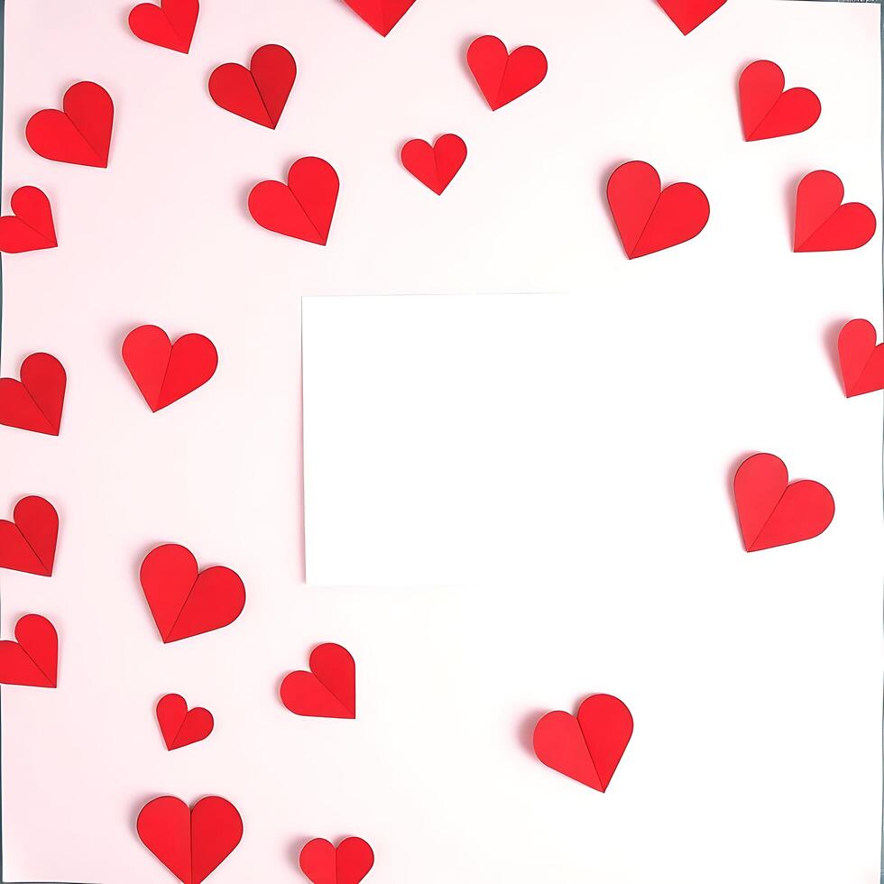 Red nicer hearts with white photo