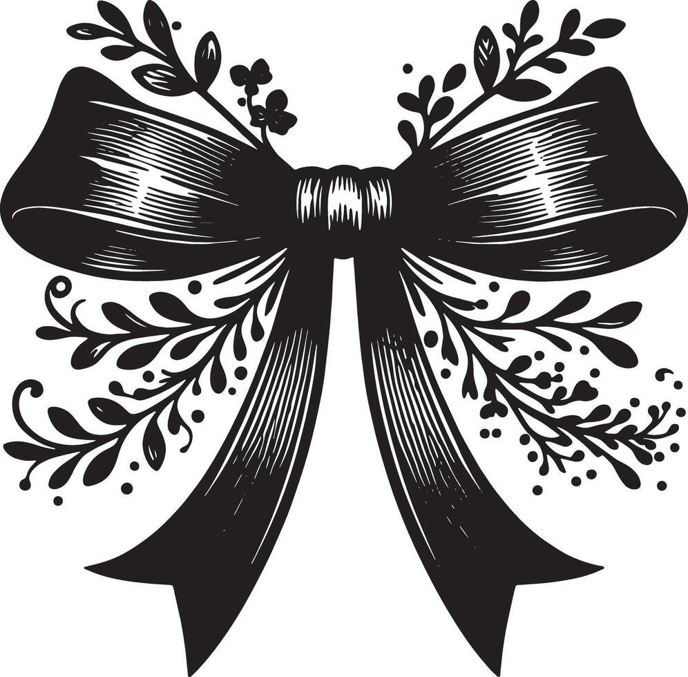 Chic and Elegant Bow Ribbon Art for Creative Projects vector