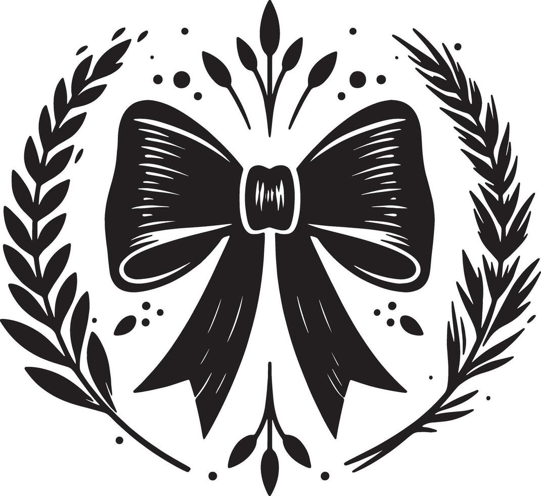 Classic Bow Ribbon Shape in High-Quality Illustration vector