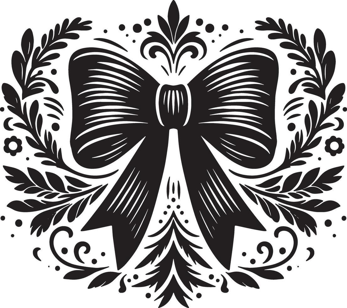 Sophisticated Bow Ribbon Illustration in Elegant Style vector