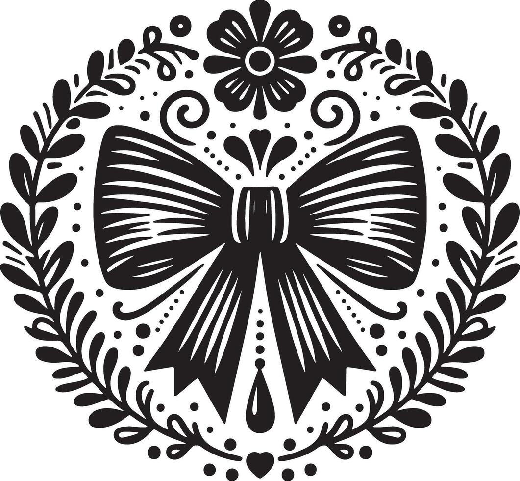 Modern Minimalist Bow Ribbon vector