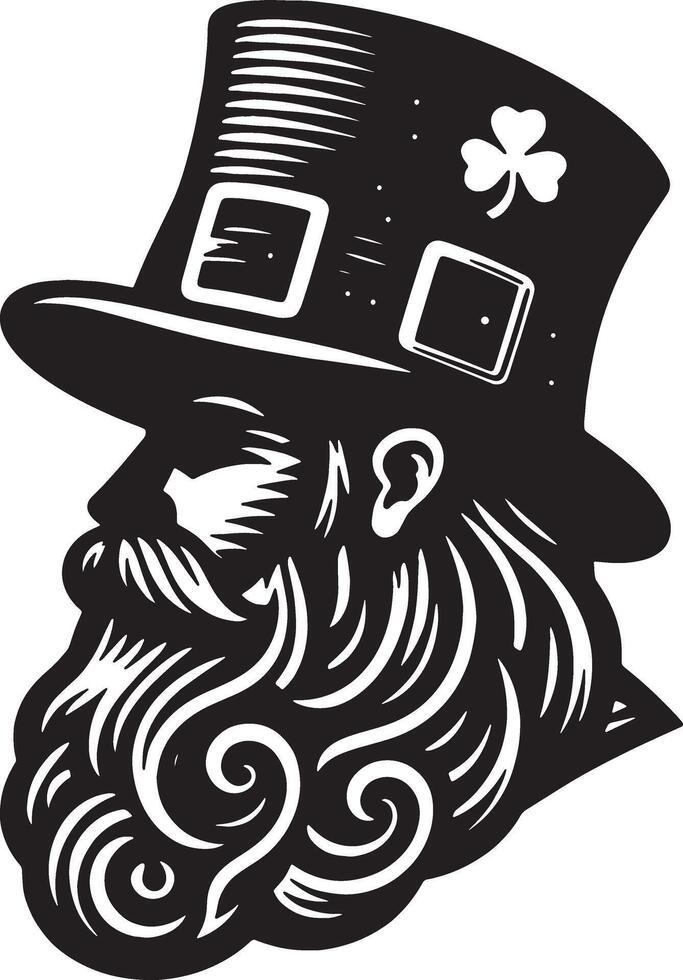 A bearded man with a hat and a long beard vector