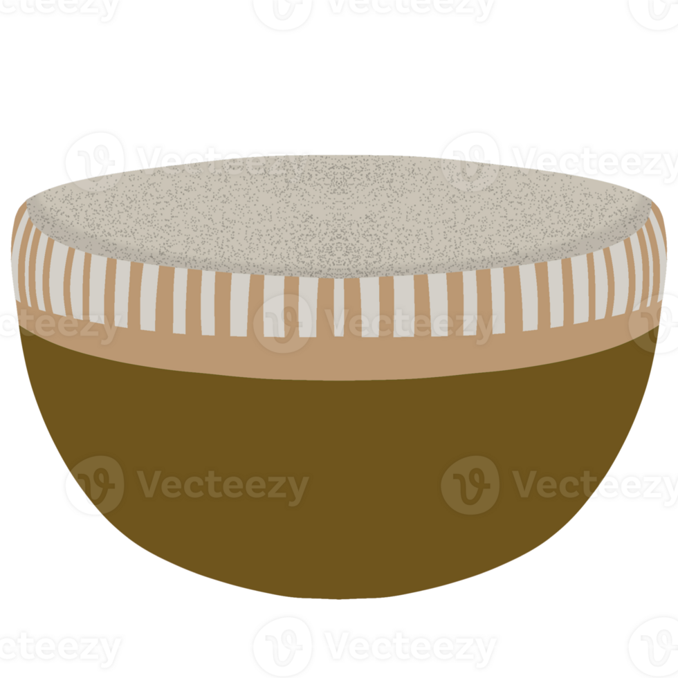 Rustic Handcrafted Drum Bowl png