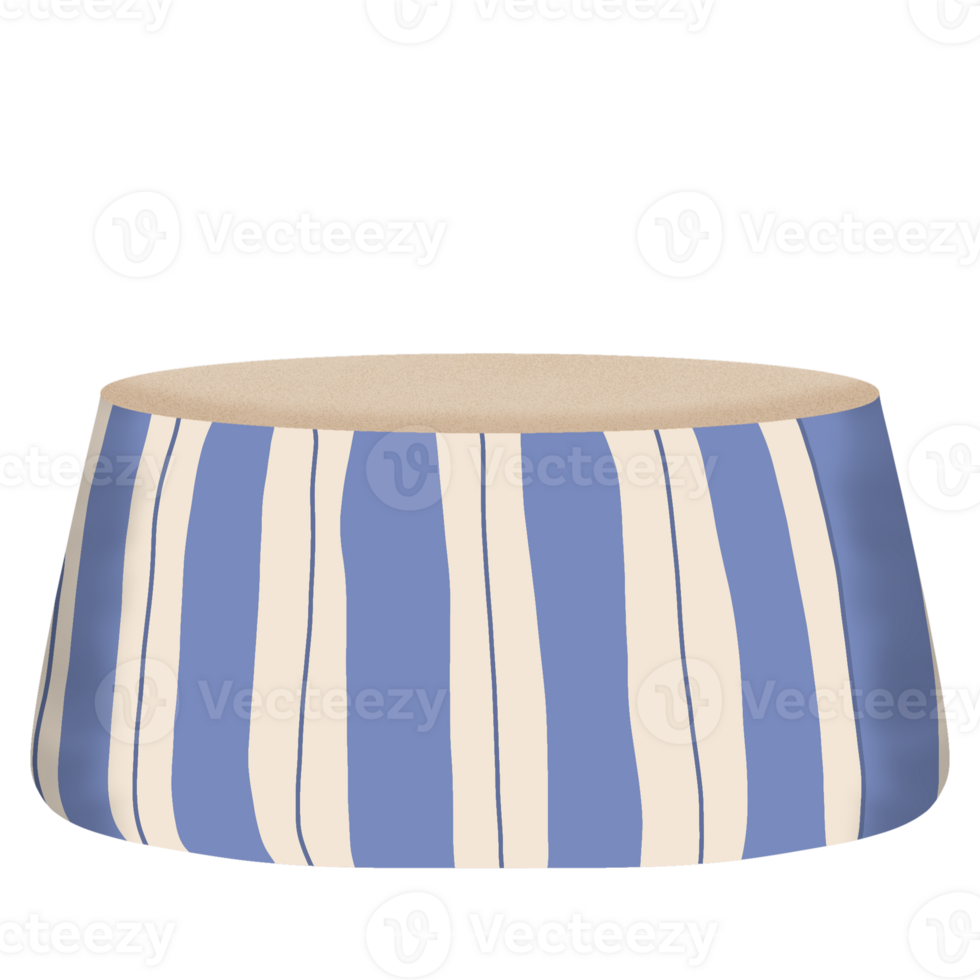 Illustration of Blue Stripes Bowl png