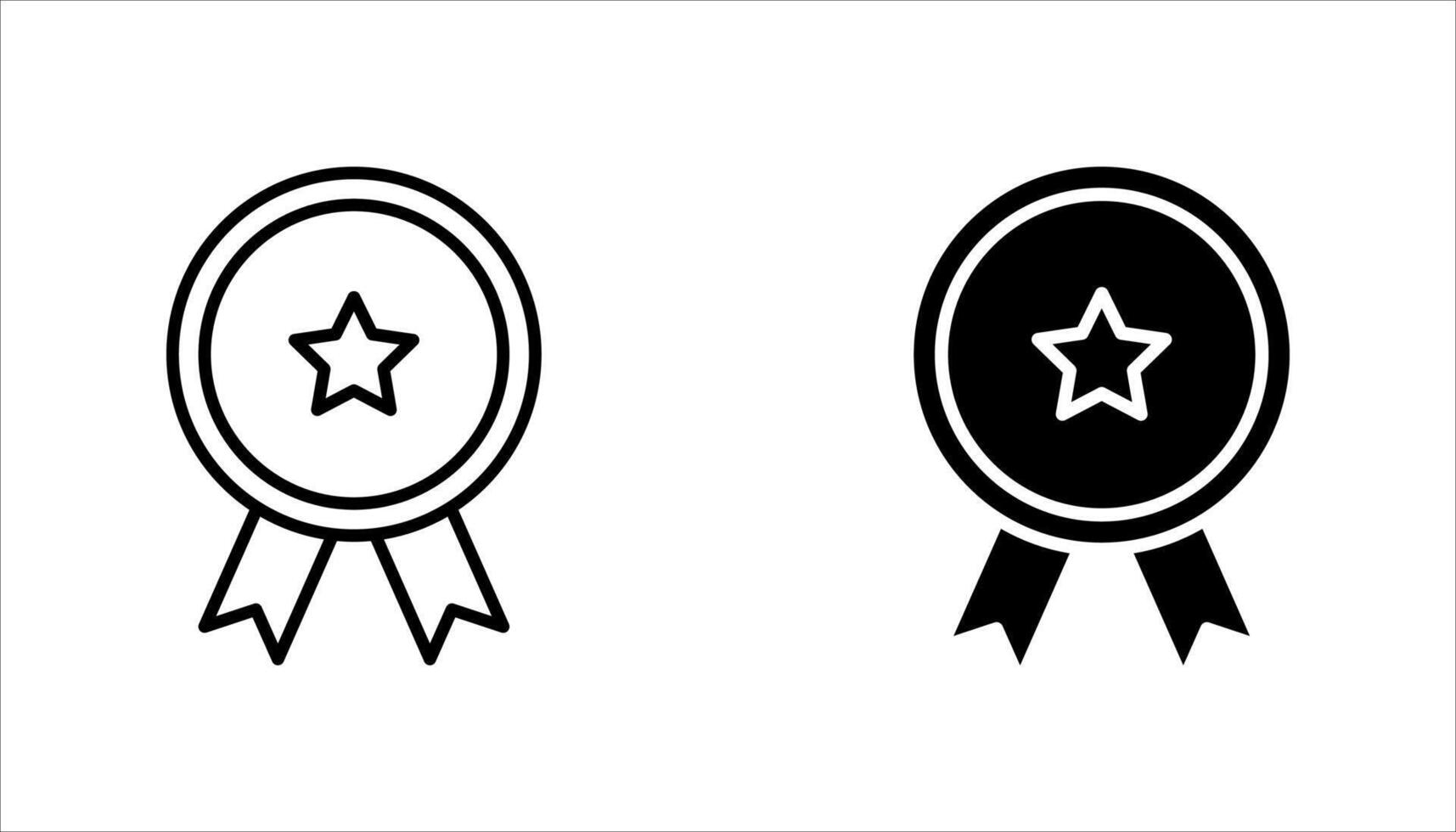 icon Set of medals with ribbon vector