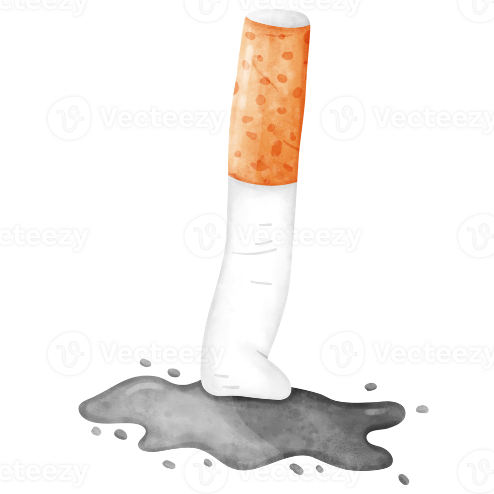 Crushed Cigarette with Ash png