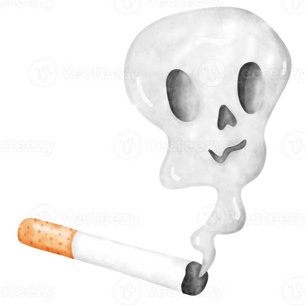 Cigarette with skull Smoke png