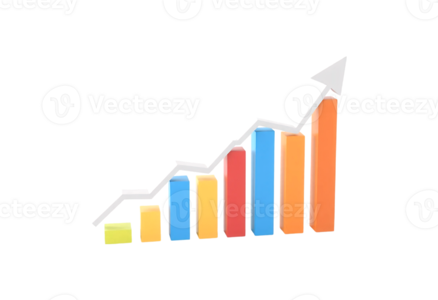 A graph chart with an arrow going up png