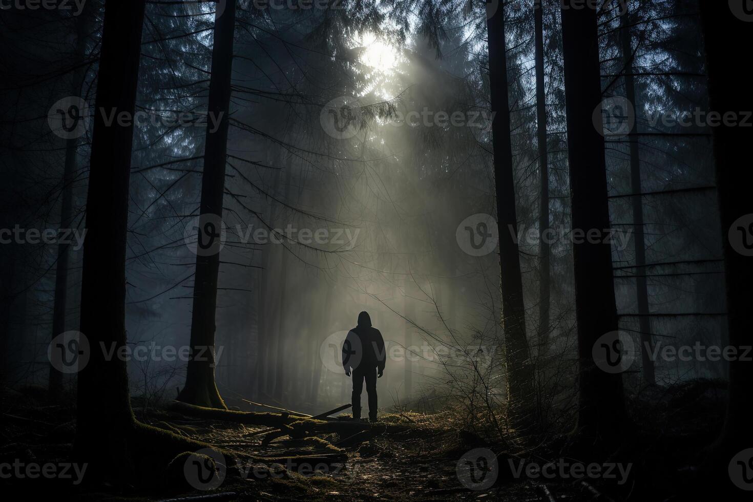 man lost in the haunted photo