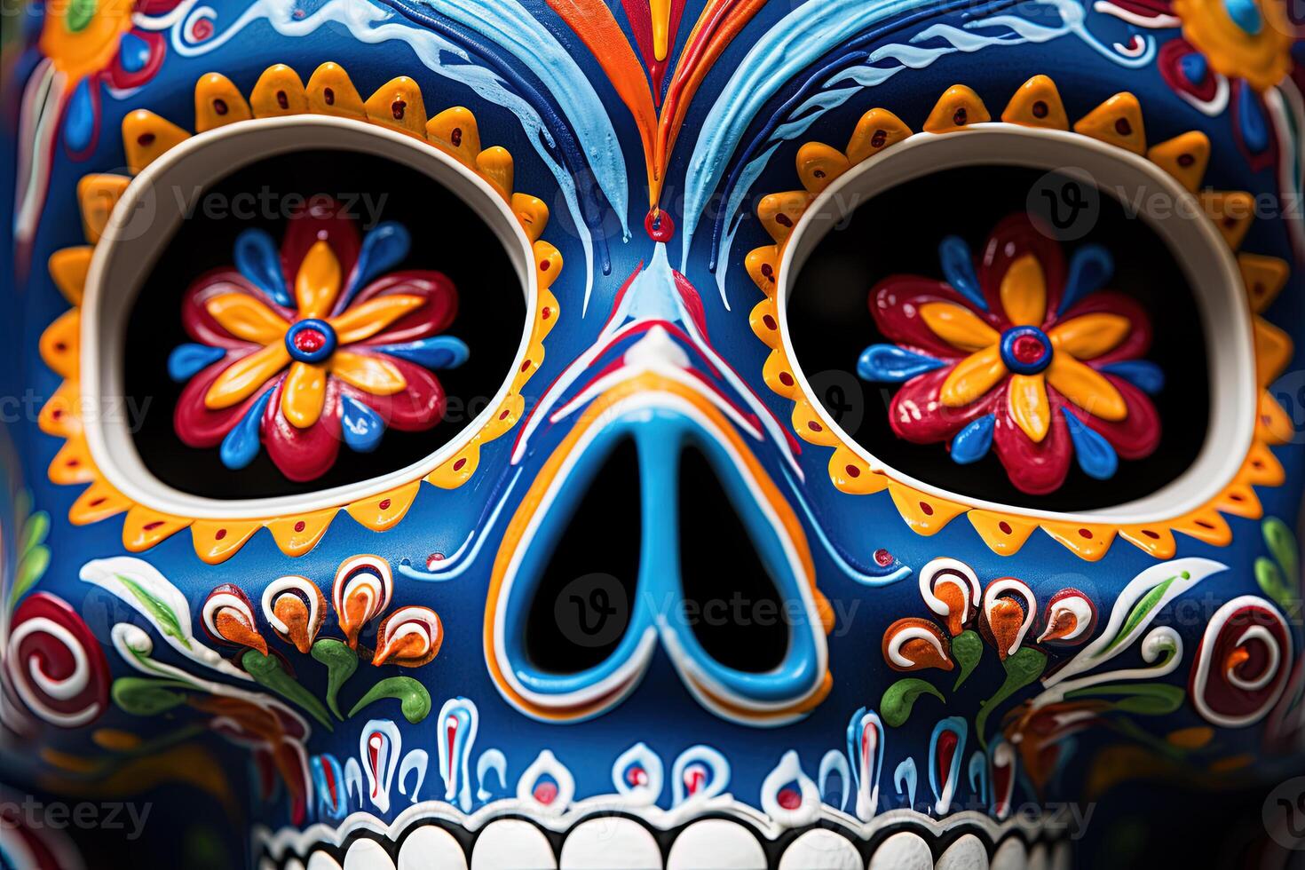 Calavera sugar skull close up. photo