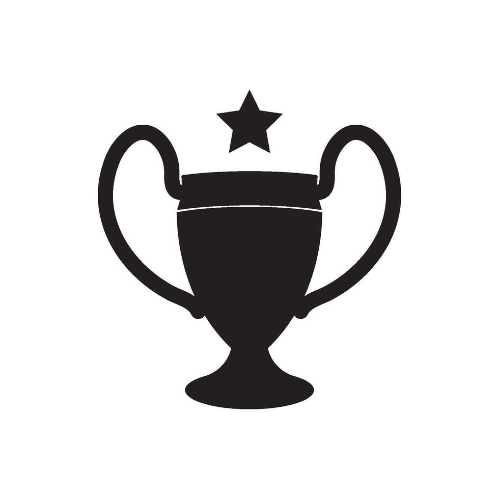 Trophy icon illustration design template vector