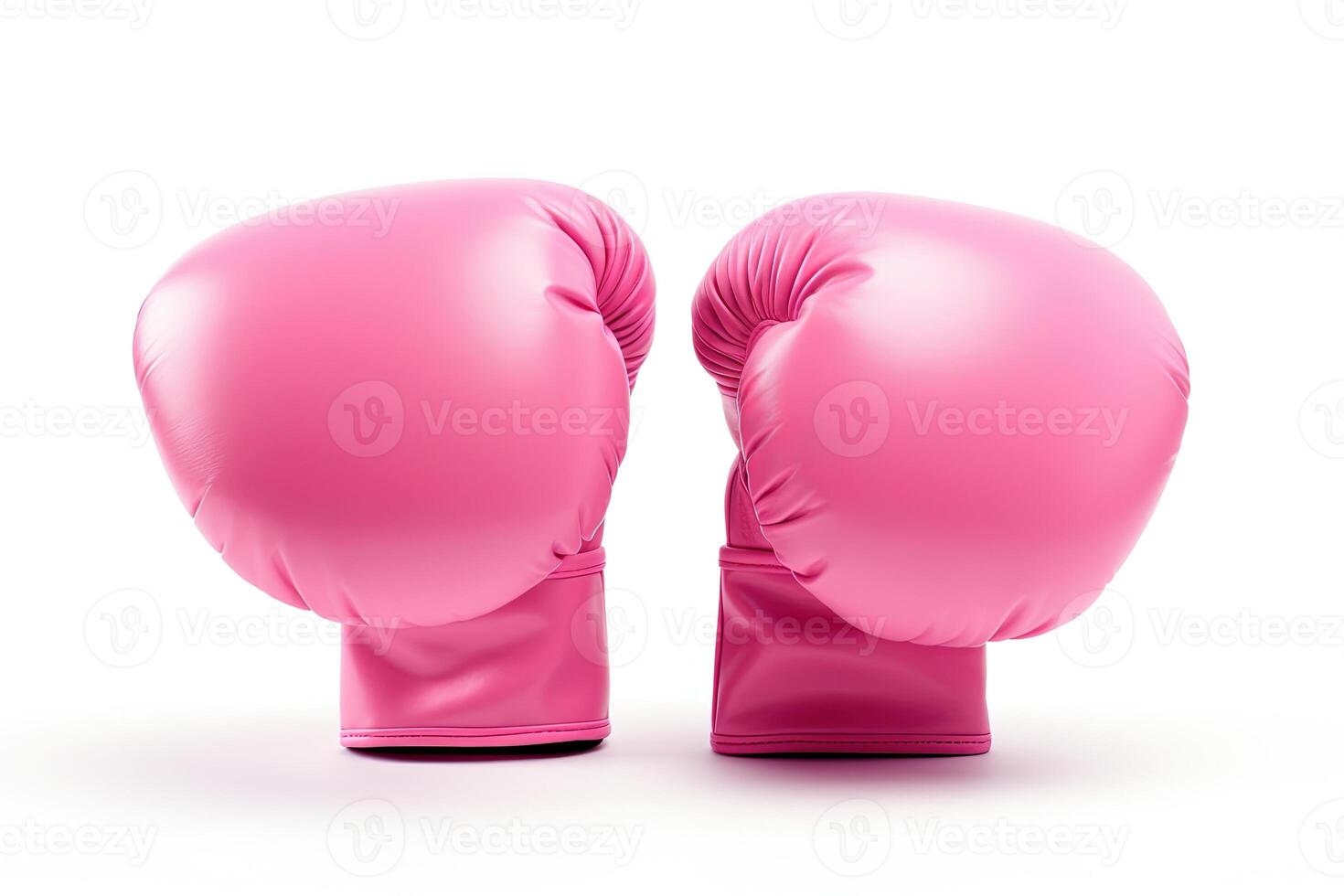 Pink Boxing Gloves on White photo