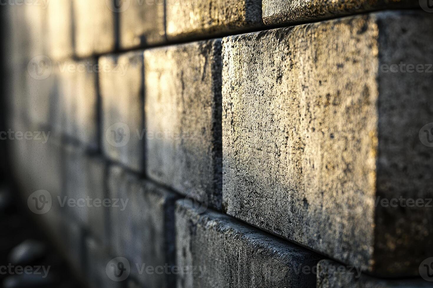 A Close Up View Of Concrete Blocks In Sunlight photo