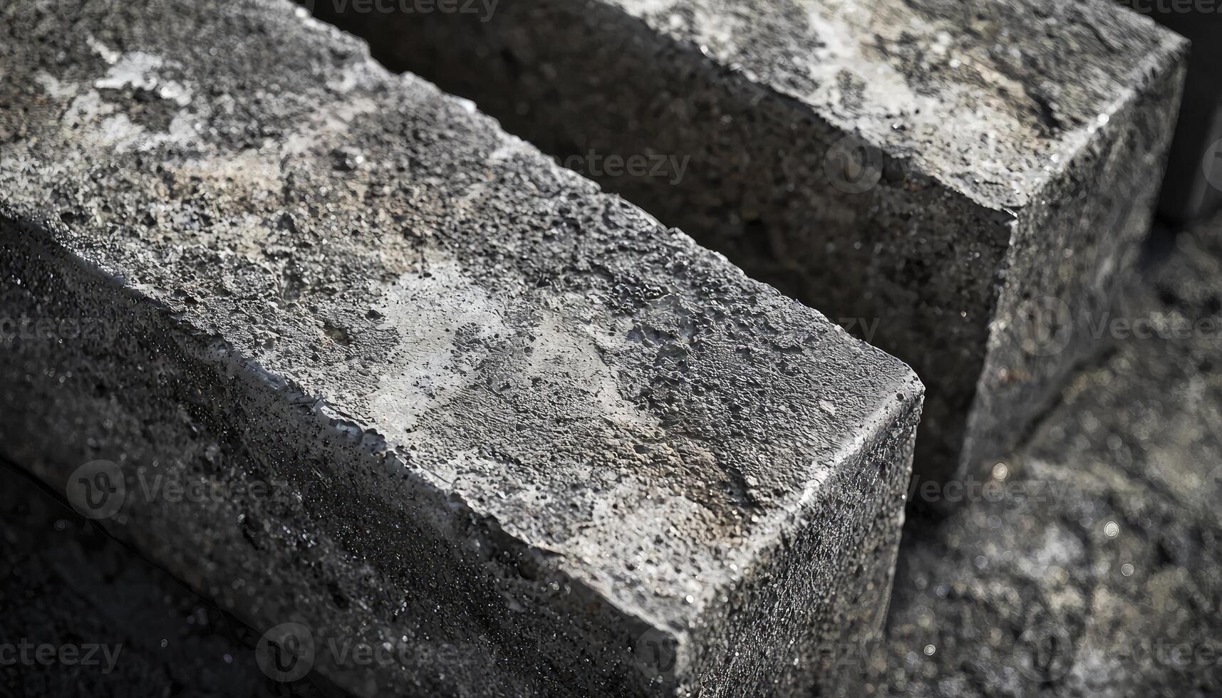 Gray Concrete Blocks Close Up Texture Detail photo