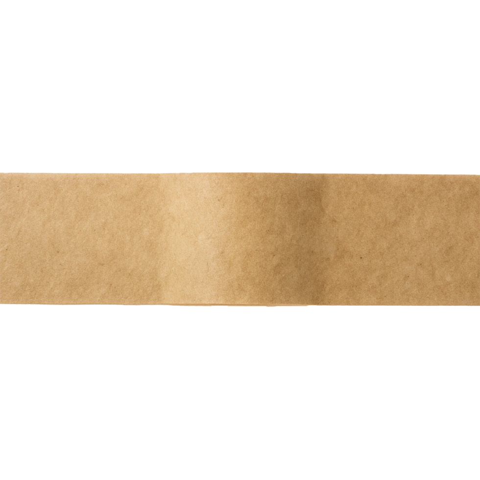 Close Up View of a Single Piece of Light Brown Kraft Paper Tape png