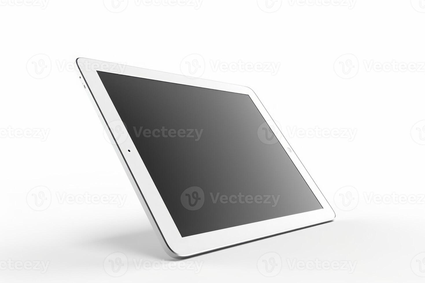 Digital tablet mockup on white background. Empty screen tablet computer isolated on white background. photo