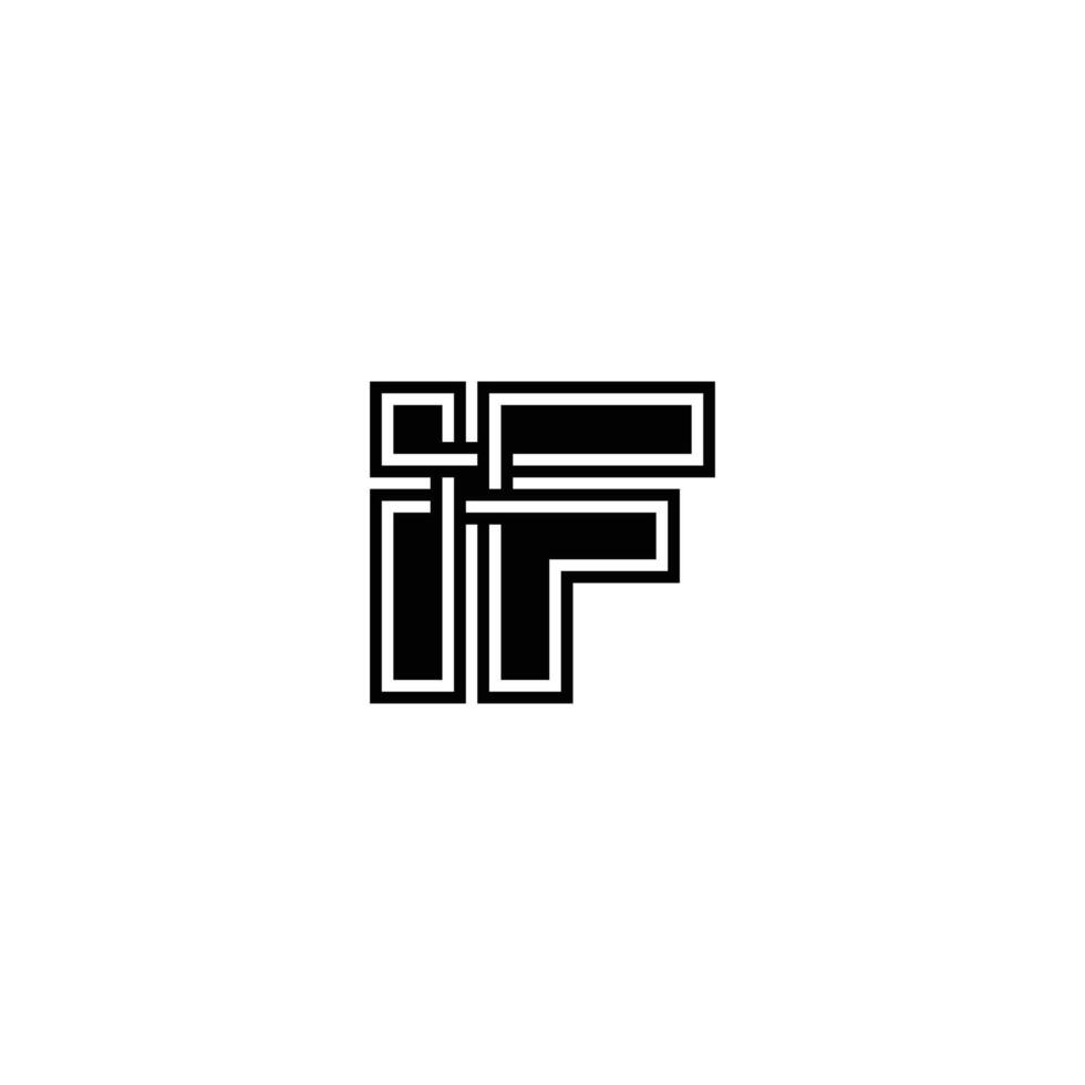 IF FI Monogram Logo with a Luxurious and Minimalist Appeal vector