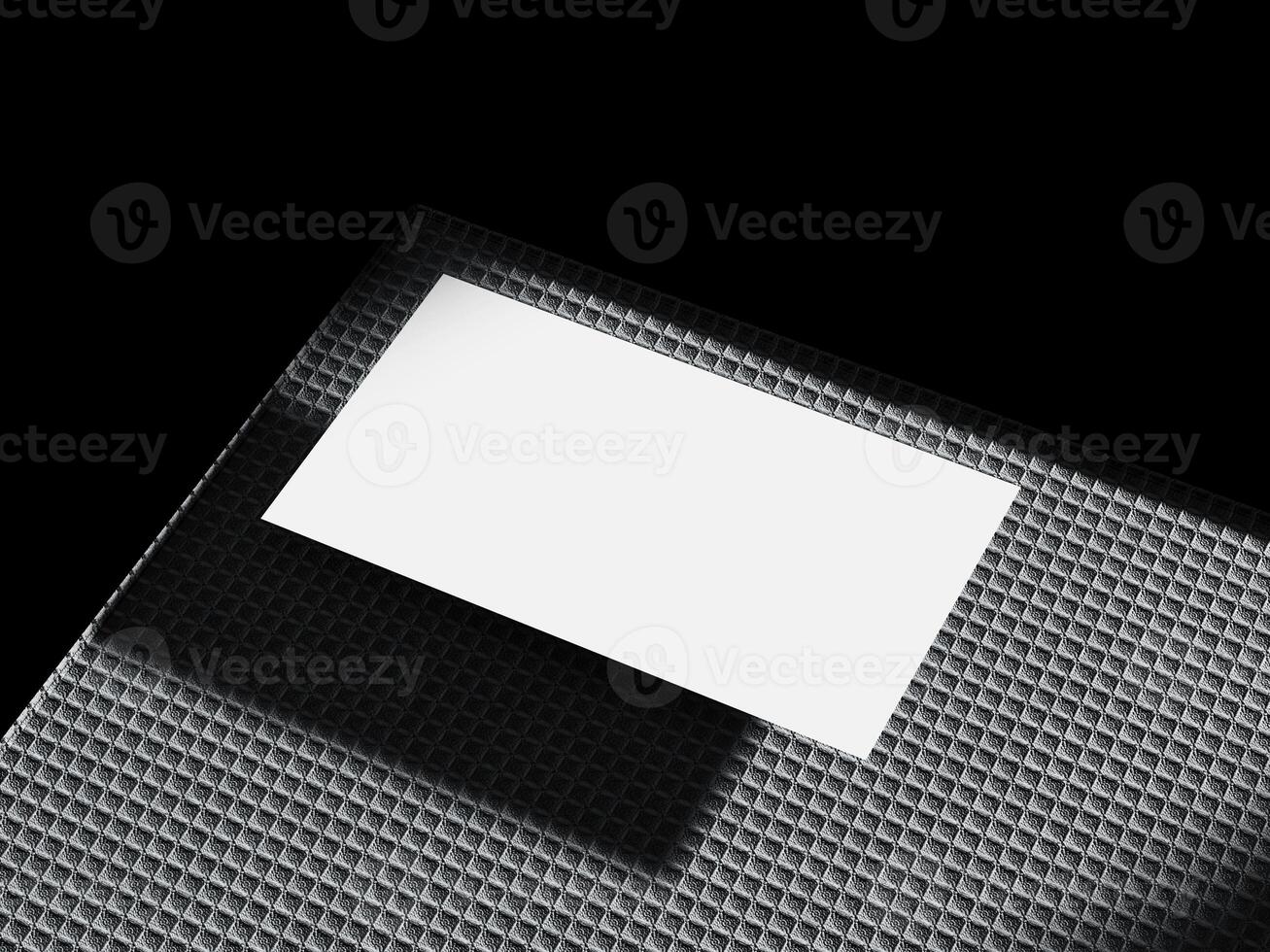 Classy Business Card Presentation on Urban Concrete Background photo