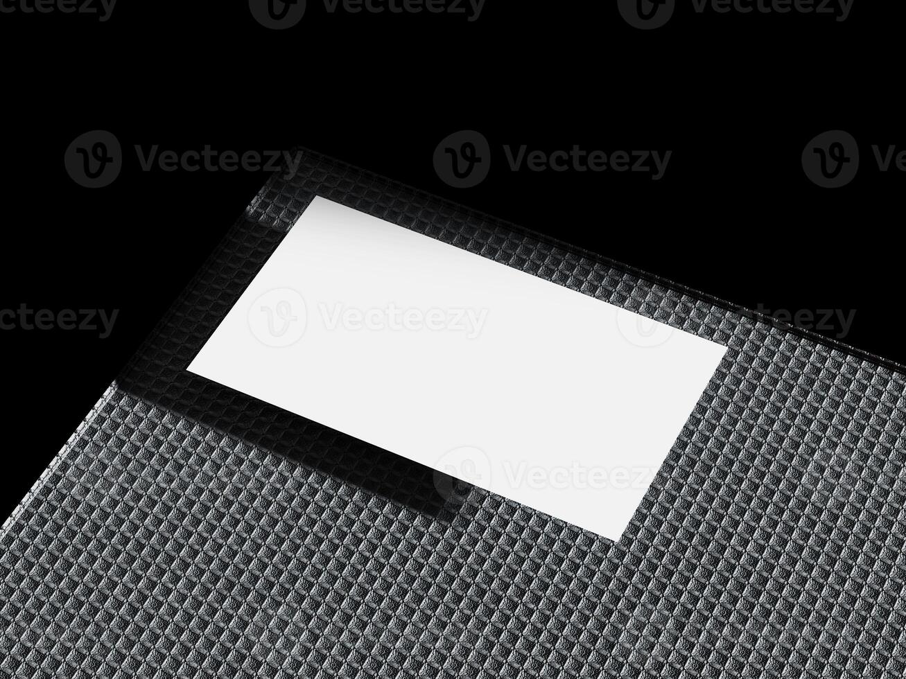 Business Card Mockup on Minimal Cement Texture photo