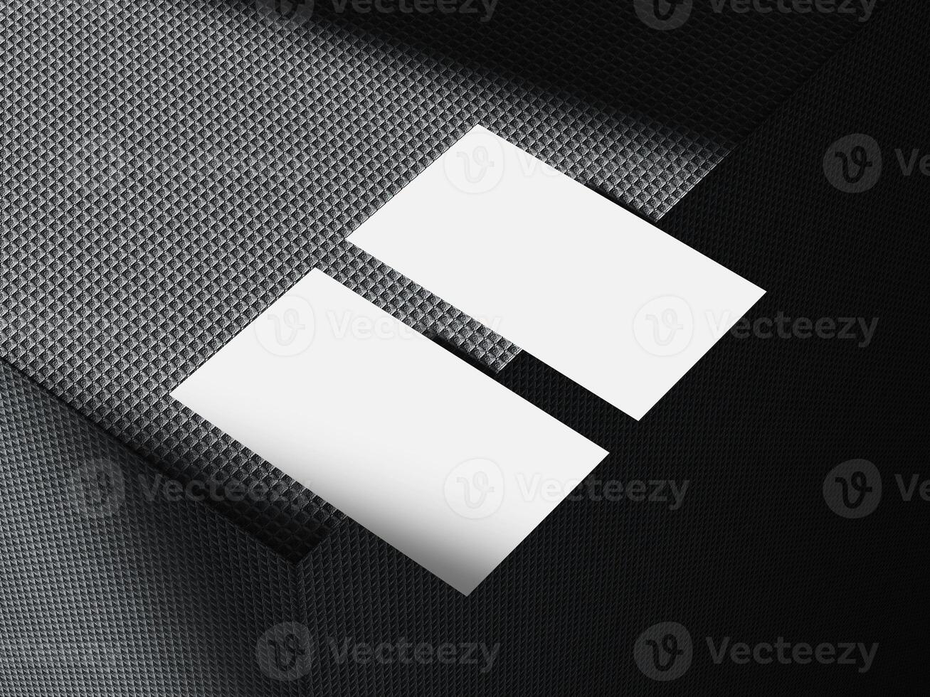Minimalist Business Card Design on Rough Cement Surface photo