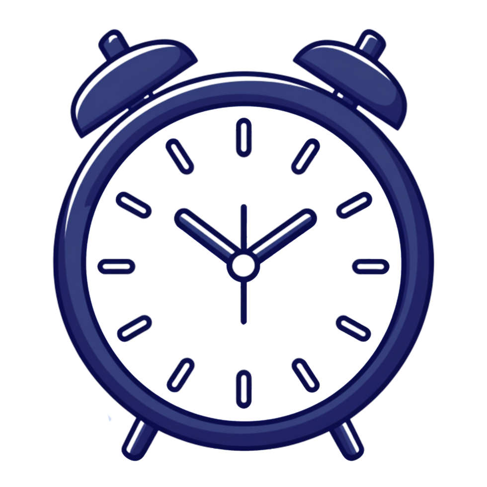A black alarm clock with no number png