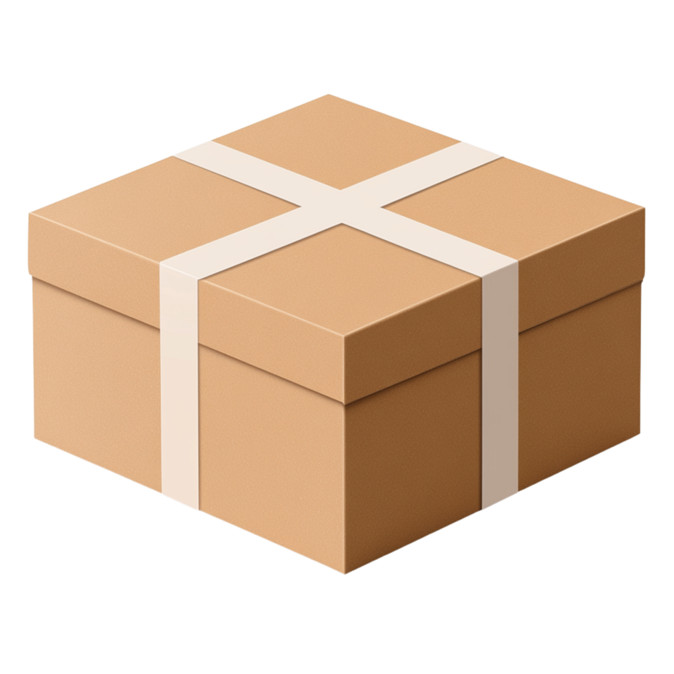 A brown box with white stripes on up png