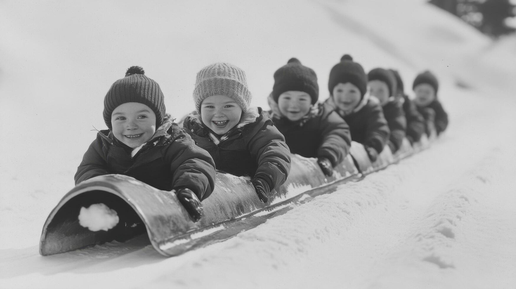 Synchronized Sledging Image photo