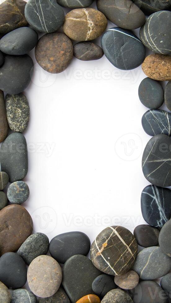 vertical frame of stones photo