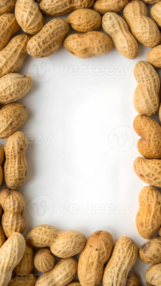 a frame made of peanuts photo