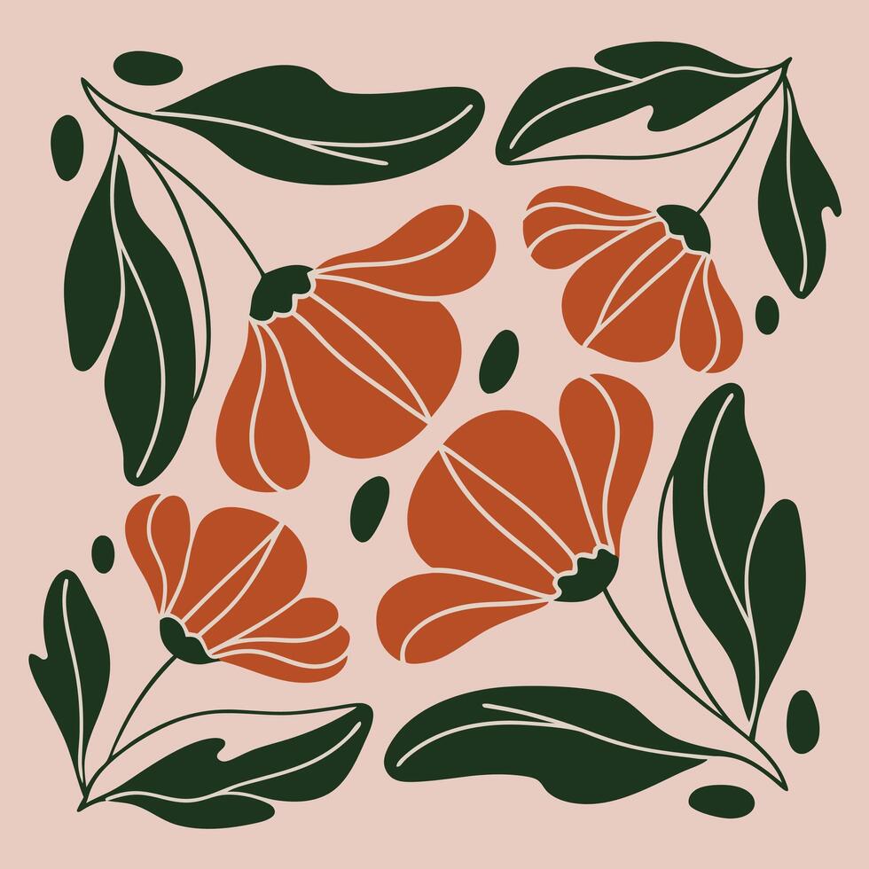 Abstract Floral Design. vector