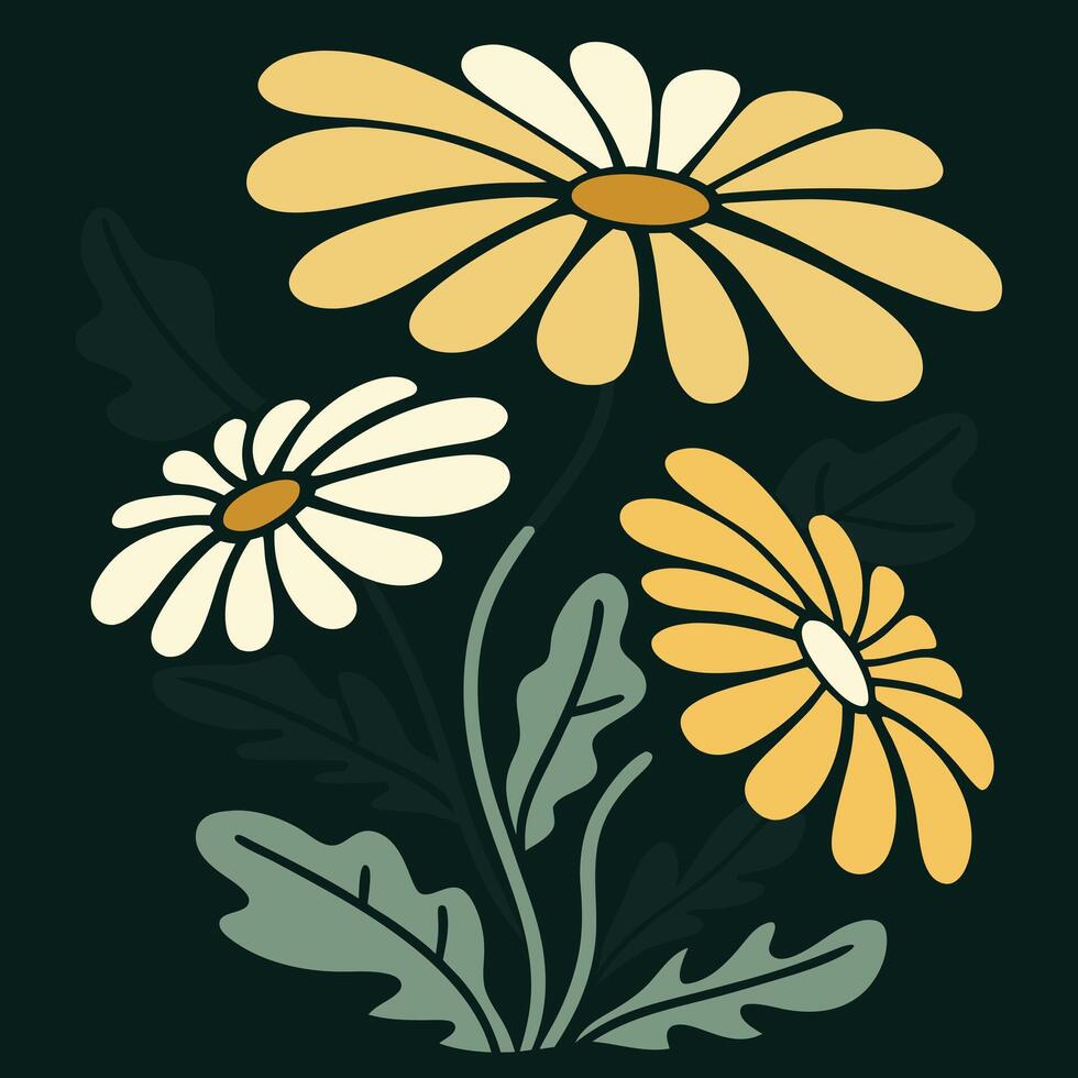 Abstract Floral Artwork Design Ideas. vector
