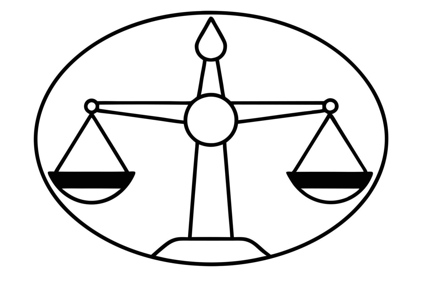 Simple Illustration of a Balance Scale vector