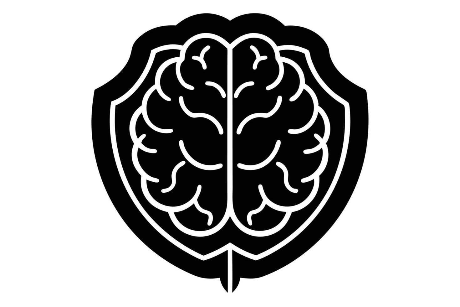 Art illustration of a brain. vector